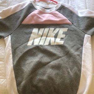 Pink and Grey Nike Sweater